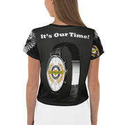 Positive State “ It’s Our Time” Stay Strong” Women’s Designer Crop Tee Shirt - positivestateapparel