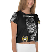 Positive State “ It’s Our Time” Stay Strong” Women’s Designer Crop Tee Shirt - positivestateapparel