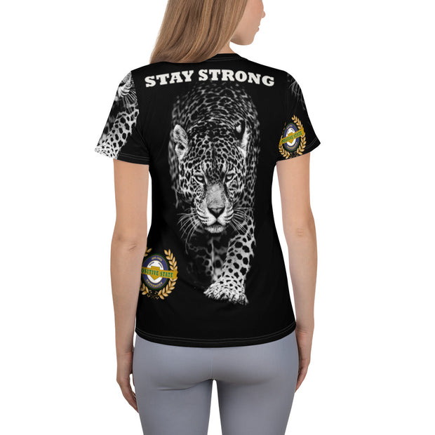 Positive State It's Our Time" Stay Strong" Women's Athletic Designer T-shirt - positivestateapparel